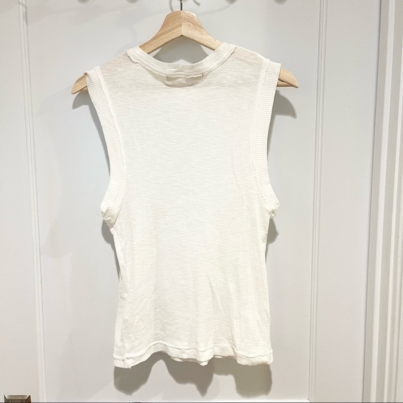 Free People We The Free Georgie Muscle Tee White XS - Picture 3 of 5